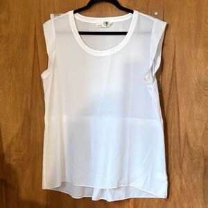 Everleigh Sleeveless White Sheer Top